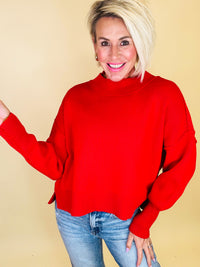 First down favorite sweater-red