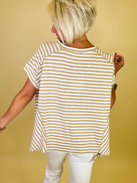 Boardwalk breeze stripe tee