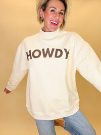 Howdy mock neck pullover