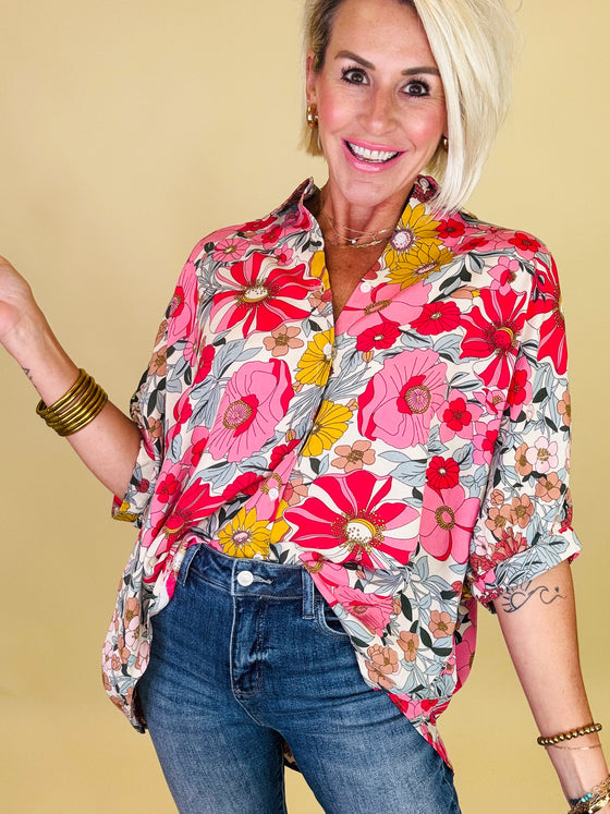 Petal parade button top