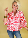Red, white and chic top