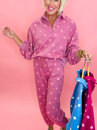 Spot on polka dot jogger set/ 3 colors