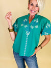 Bahama breeze embroidered top