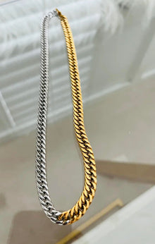  Shiny two tone necklace