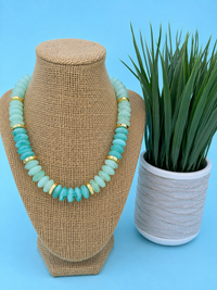 Seafoam beaded necklace