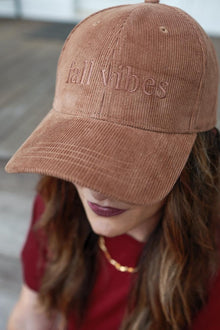  Fall vibes corduroy trucker hat