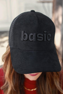  Basic suede trucker hat