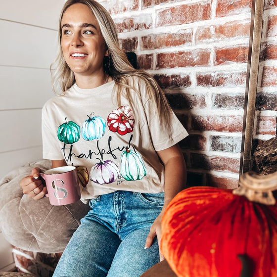 Thankful Pumpkins tee
