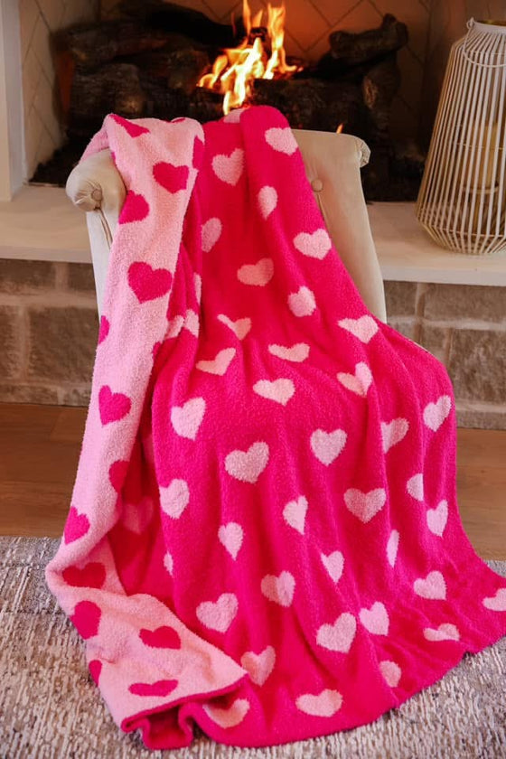 Pink Heart Blanket