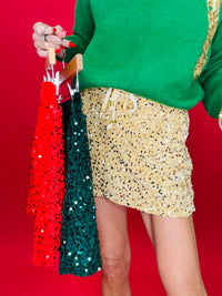 Velvet hour sequin skort/ 3 colors