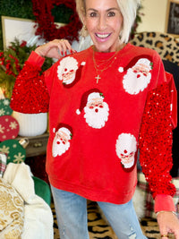 Santa's favorite girl sequin pullover