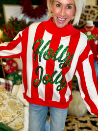 Dola holly jolly glam sequin mock neck