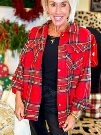 Pretty little peppermint plaid jacket