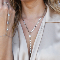 Glow Lariat Necklace: Silver