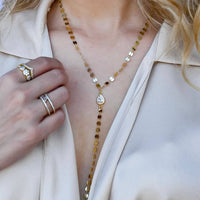 Glow Lariat Necklace: Yellow Gold