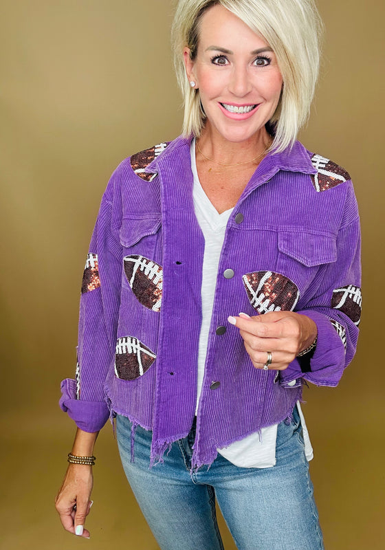 Sequin Football Jacket