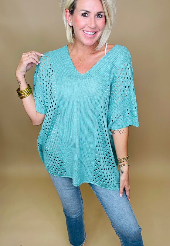 Love for turquoise water top