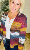MERLOT IN THE MOUNTAINS BOXY CARDIGAN