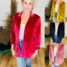  THE NYX VELVET BLAZER/ AVAILABLE IN 4 COLORS