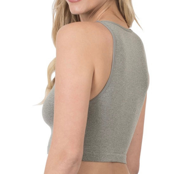 THE KATIE SEAMLESS CROPPED TANK/ AVAILABLE IN 3 COLORS