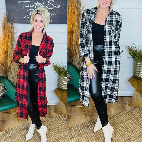 LONG ROAD HOME PLAID TOP/ AVAILABLE IN 3 COLORS