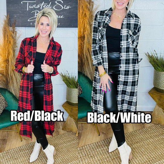 LONG ROAD HOME PLAID TOP/ AVAILABLE IN 3 COLORS