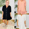 THE PALMER BUTTON DRESS/ AVAILABLE IN 3 COLORS