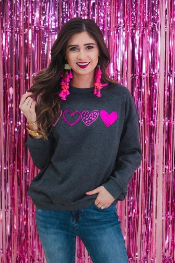 SWEETHEART PATCH SWEATSHIRT
