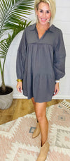 FOREVER FALL FAVORITE BABYDOLL DRESS/ AVAILABLE IN 3 COLORS