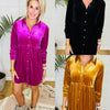 VELVET ON THE VINE DRESS/ AVAILABLE IN 6 COLORS