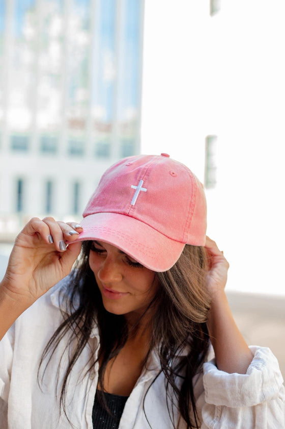 EMBROIDERED CROSS HAT
