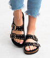 THE HANNAH BUCKLE SLIDE/ AVAILABLE IN 2 COLORS