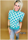 Bella Check Puff Top