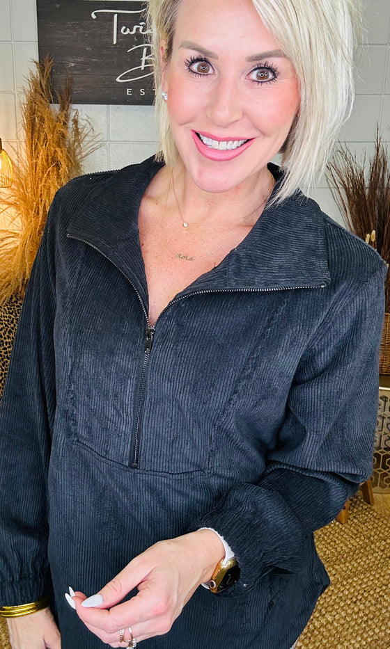 THE CORRIE CORDED PULLOVER/ AVAILABLE IN 4 COLORS