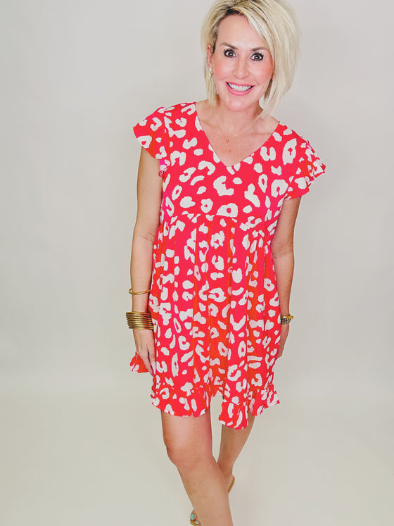 CHASING SUNSHINE LEOPARD DRESS