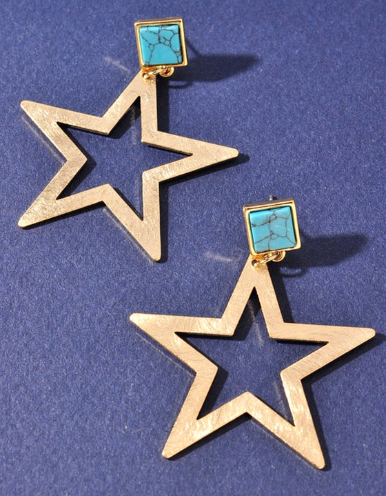 GOLD STAR EARRINGS