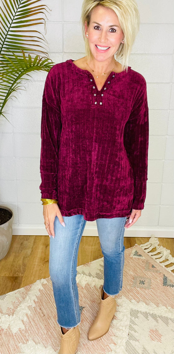 VICTORIA CHENILLE TUNIC/ AVAILABLE IN 3 COLORS
