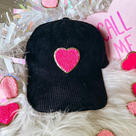 CORDED HEART HAT/ AVAILABLE IN 3 COLORS