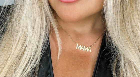 SCRIPT NECKLACES/ AVAILABLE IN MAMA & SMILE