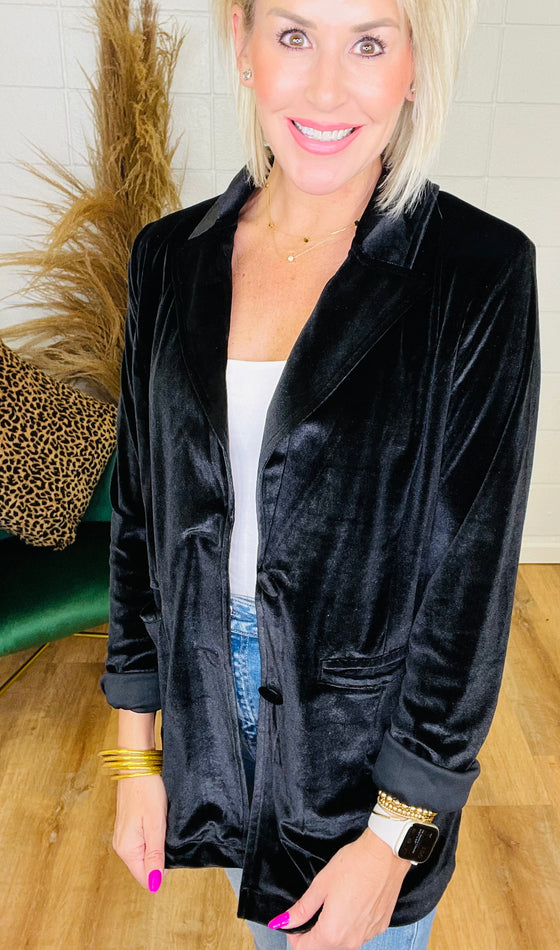 THE NYX VELVET BLAZER/ AVAILABLE IN 4 COLORS