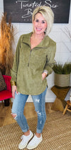 THE CORRIE CORDED PULLOVER/ AVAILABLE IN 4 COLORS