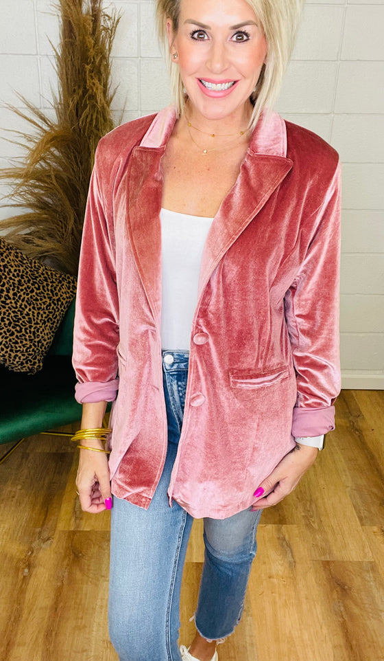 THE NYX VELVET BLAZER/ AVAILABLE IN 4 COLORS