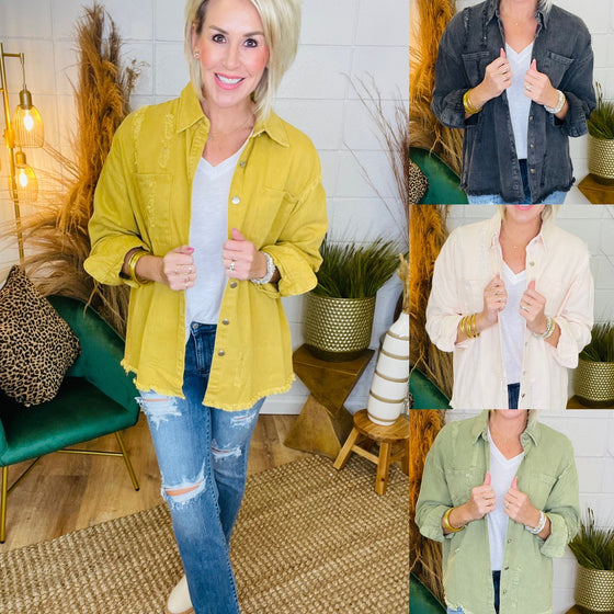 SCOUT DENIM JACKET/ AVAILABLE IN 4 COLORS