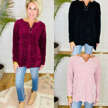  VICTORIA CHENILLE TUNIC/ AVAILABLE IN 3 COLORS