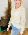 FALLEN SNOW FRINGE SWEATER/ AVAILABLE IN 2 COLORS