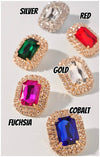 RHINESTONE STUD EARRINGS